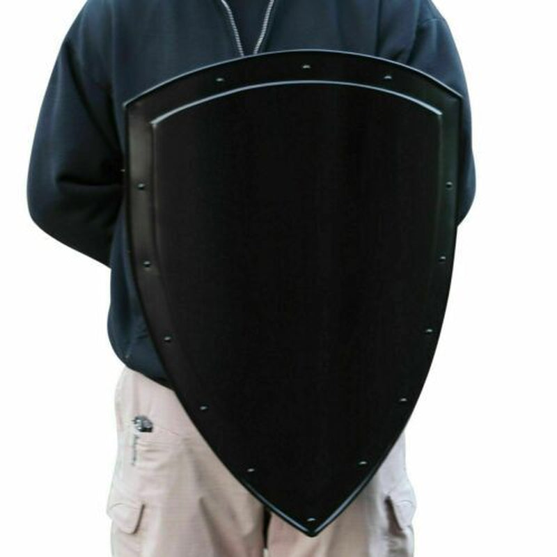 Medieval Functional Historical Replica Solid Black Heater Shield Gift Item