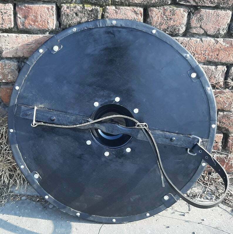 Smooth Vegvisir Runes Viking Shield