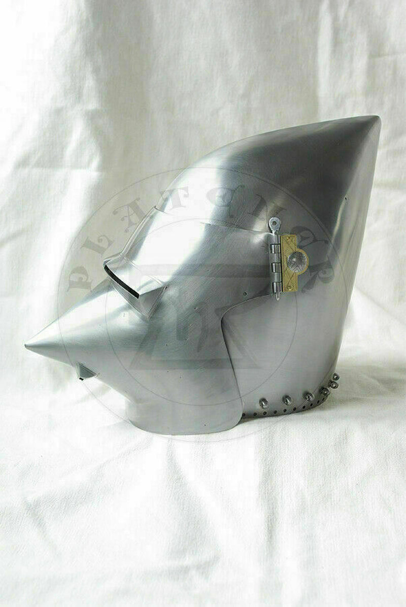 Medieval Bascinet Houn Skull Helmet Pig Face Helmet Antique Armor Helmet