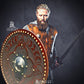 Viking Shield - Hand Carved Shield Real Viking Shield Wood LARP Shield Wood  Celtic Five Fold Carved Viking Shield