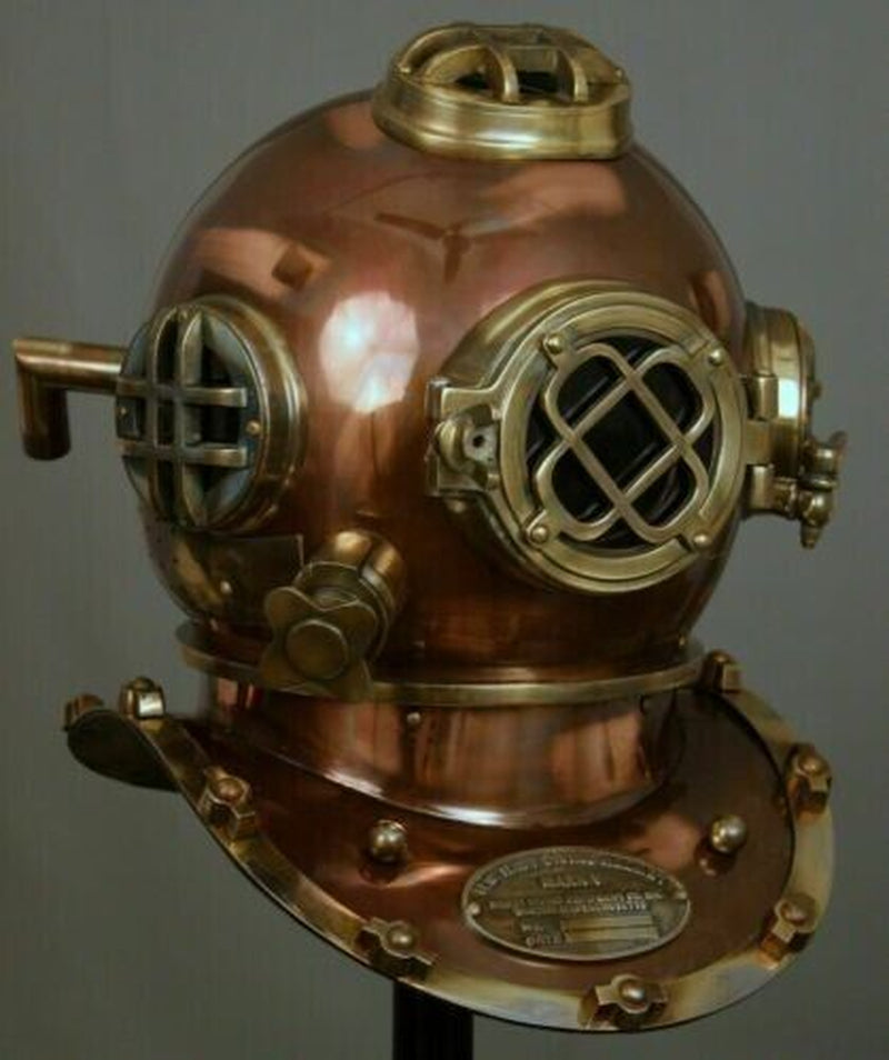 Diving Helmet US Navy Mark V Deep Sea Divers Antique Scuba SEA Divers Helmet
