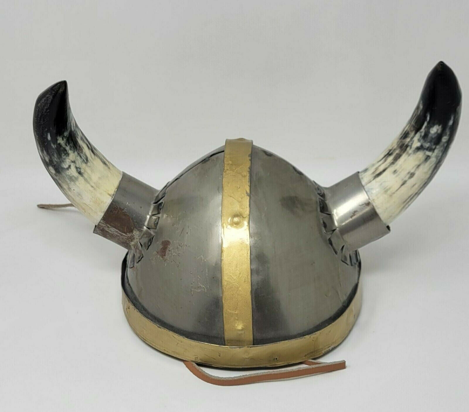 Medieval Metal Viking Helmet with Horns Armor
