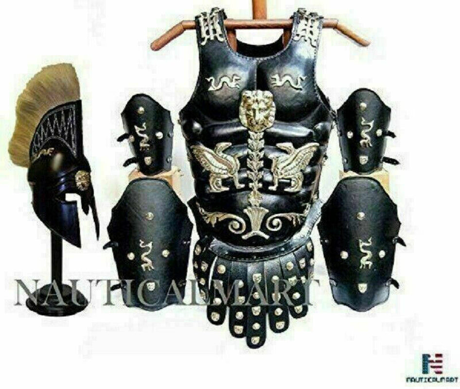 medieval leather armor helmet