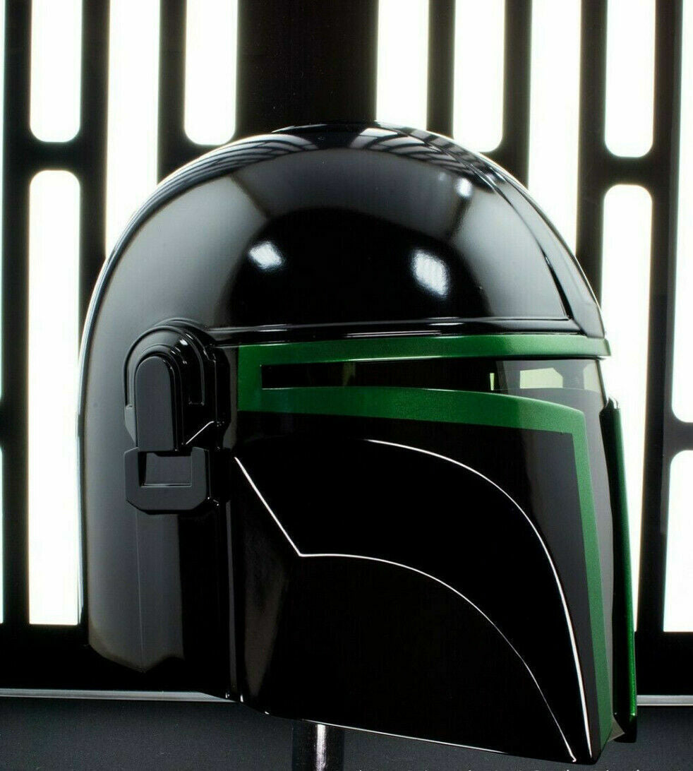 Star Wars Mandalorian Black Helmet for Larp Cosplay Costume Role Play Armor