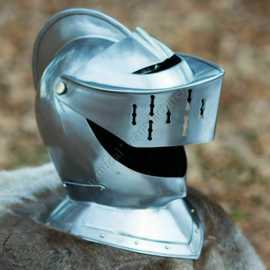 Halloween Role Play Costume Replica Medieval Knight European Closed Armor Helmet