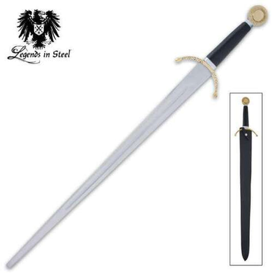 40" REAL Legends in Steel Medieval Renaissance Two Handed Great Sword Carbon