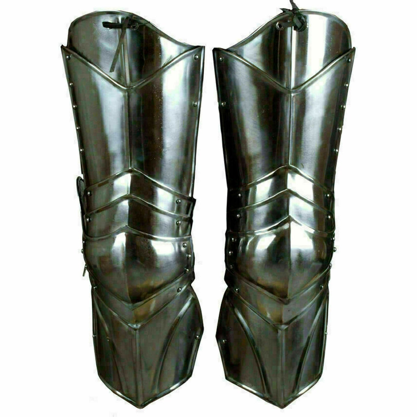 16 Gauge Medieval Christmas Gothic Leg Guard Armor Set Knight Crusader Spartan