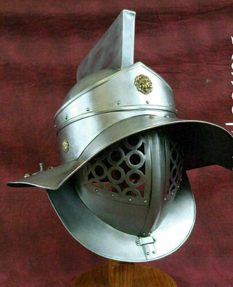 18G Steel Medieval SCA LARP Helmet Fabric Armor Mormile Gladiator Armor Helmet