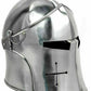 Medieval Barbuda Armor Helmet Brushed Steel Knights Templar Crusaders Halloween
