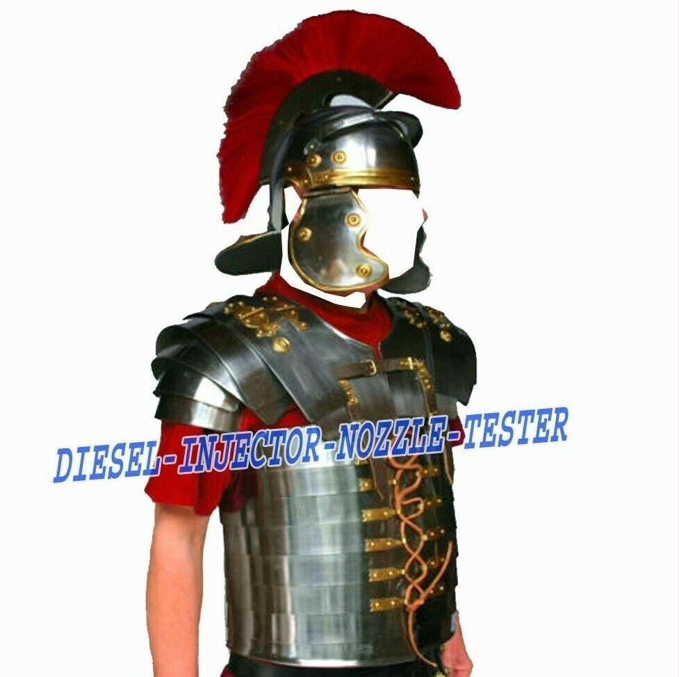 LORICA SEGMENTATA ARMOUR W/ ROMAN CENTURION HELMET RED PLUME ANCIENT ITEM