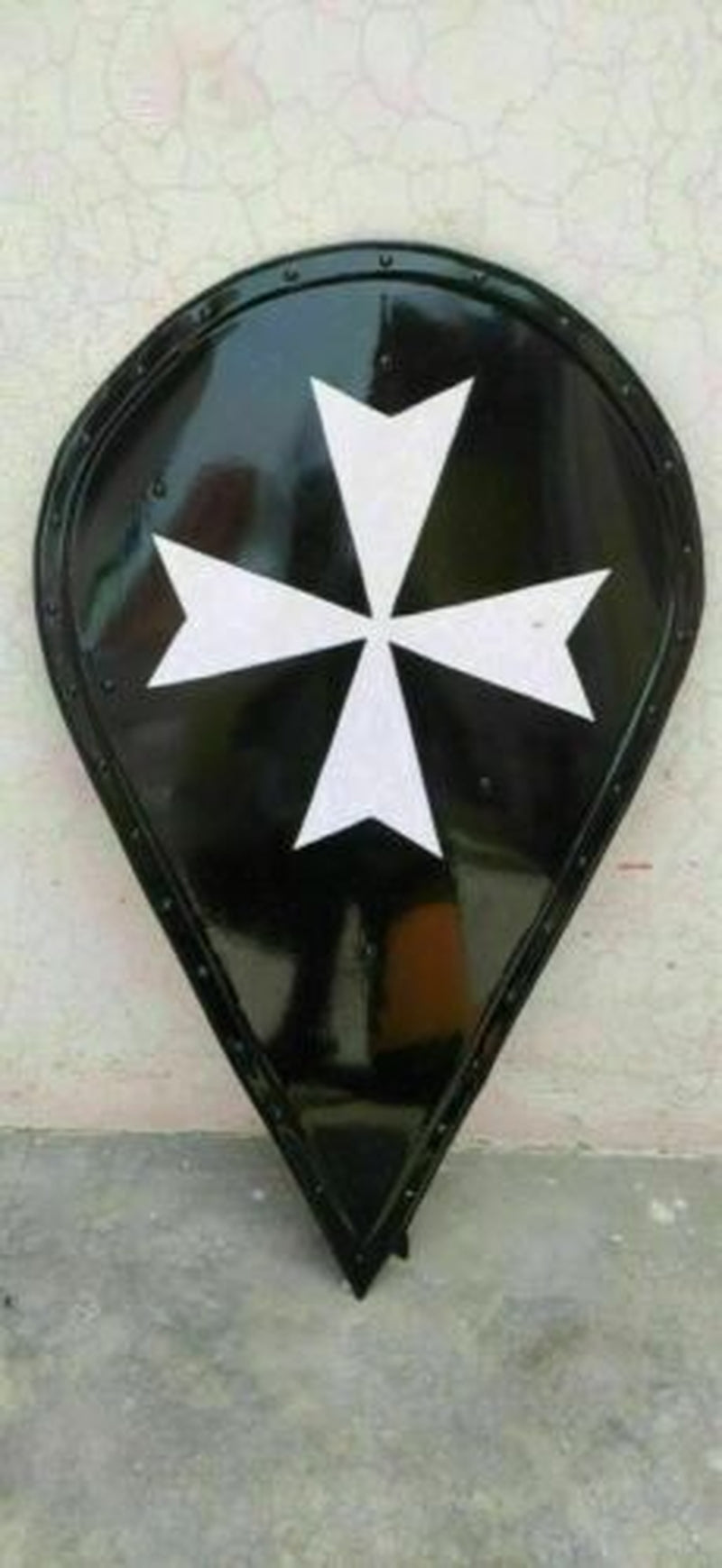 Medieval Templar Heater Shield Battle Warrior Shield Crusader Shield Armor 28"