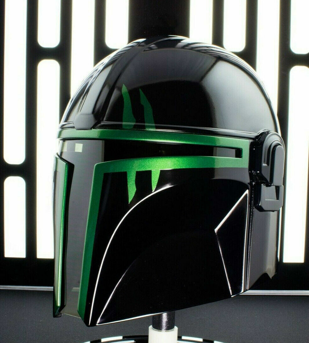 Star Wars Mandalorian Black Helmet for Larp Cosplay Costume Role Play Armor