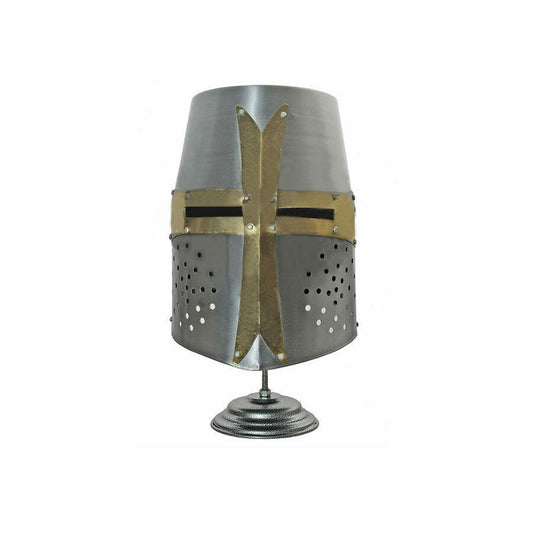 Functional Medieval Crusader Helmet Decorative Barrel Helm Knight Armor Gift