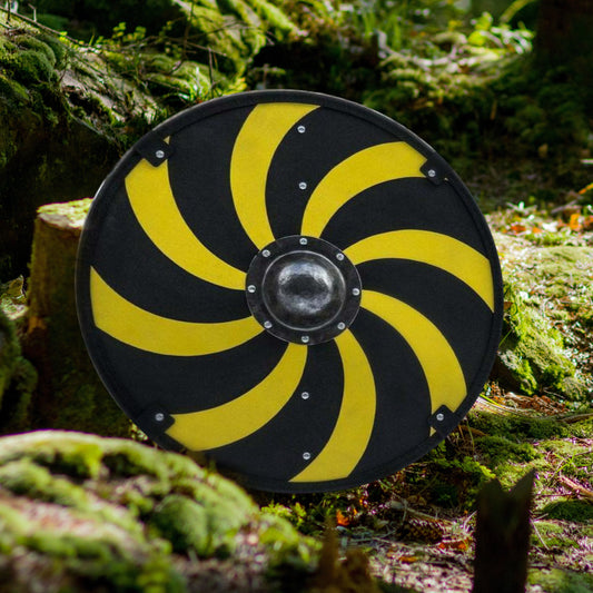 Gokstad Yellow and Black Smooth Viking Shield